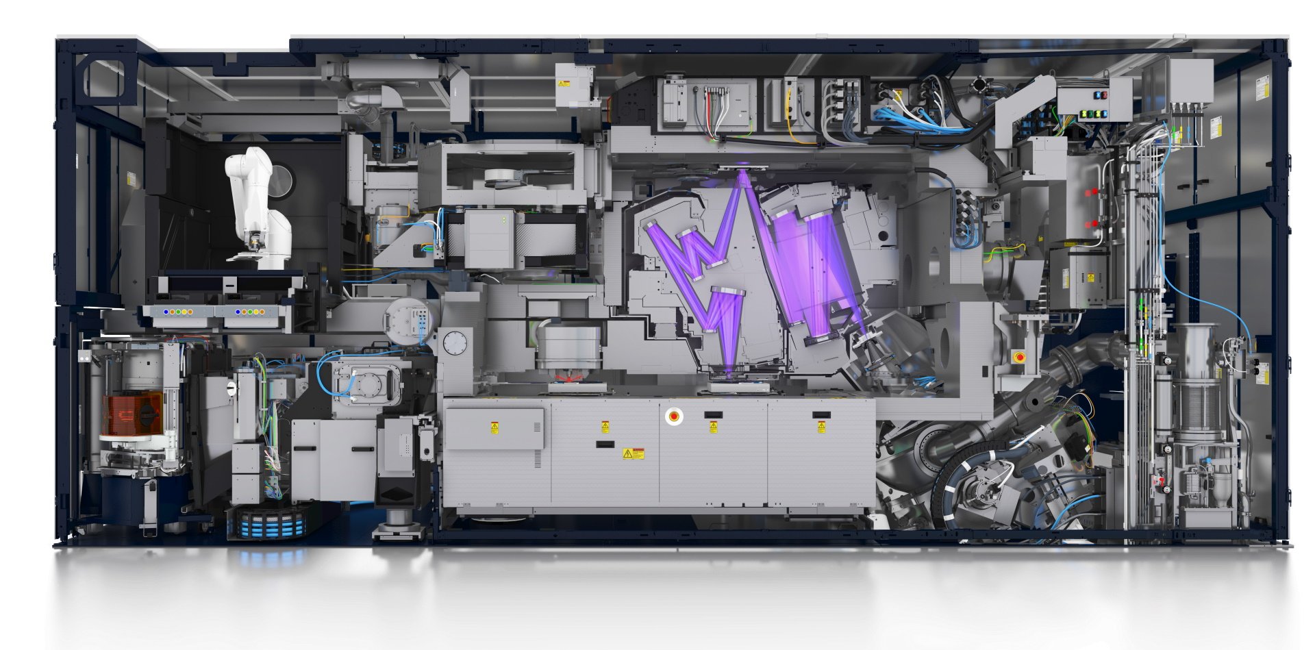 ASML NXE3400 system front open ASML NXE3400 system front open