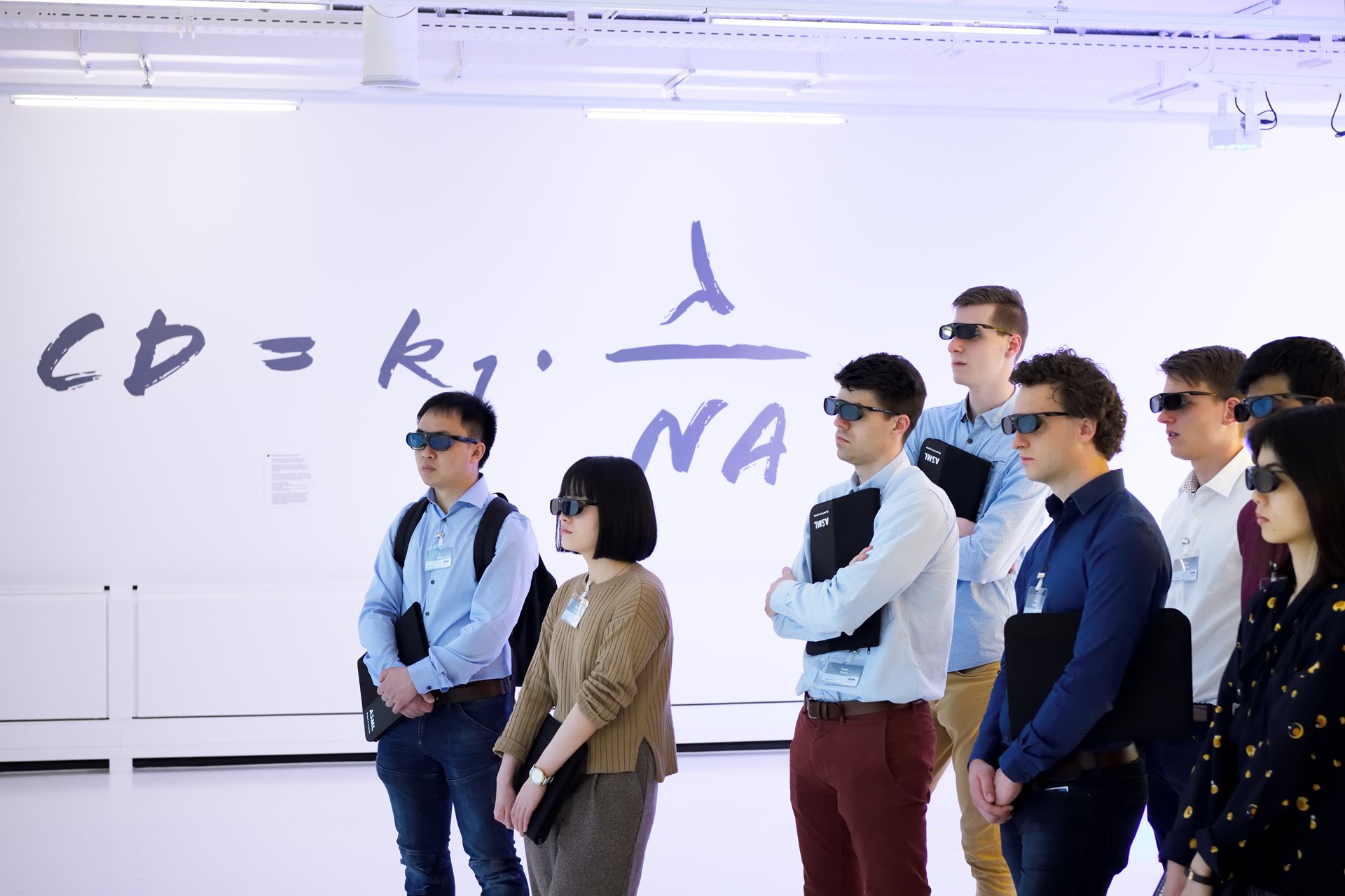 visitors in the experience center