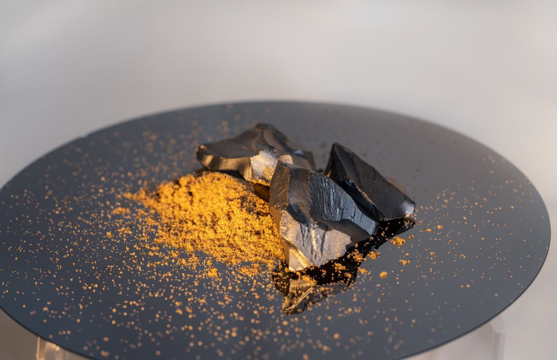 wafer with sand and silicon crystals wafer with sand and silicon crystals