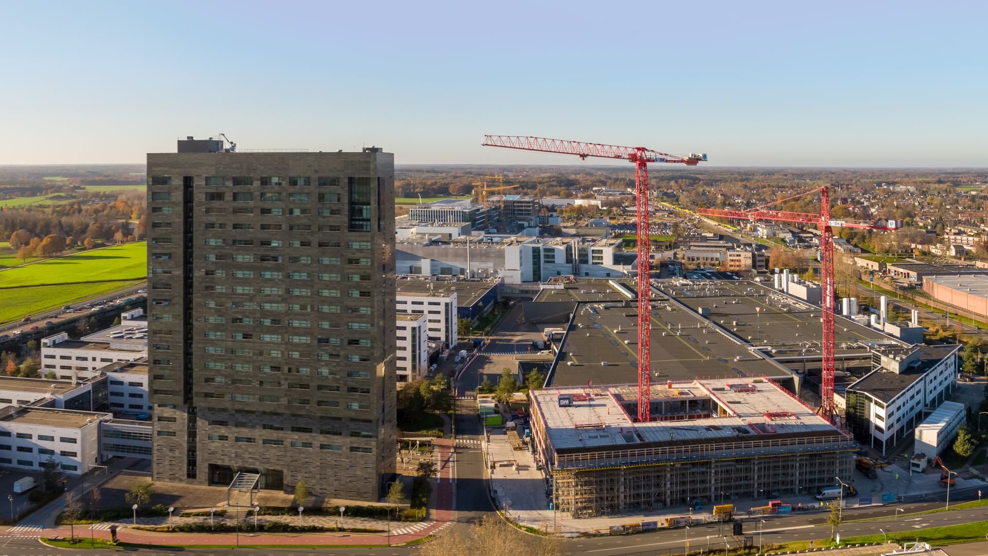 ASML building and nearby construction ASML building and nearby construction