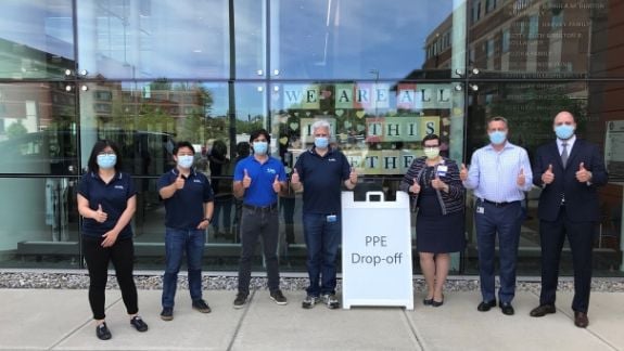 ASML during the Stamford Hospital donation drop-off. ASML during the Stamford Hospital donation drop-off.