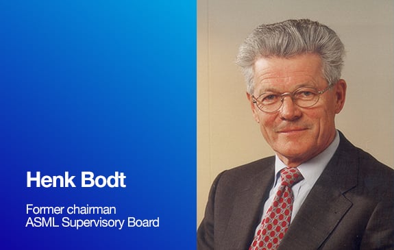 ASML's former supervisory board chairman Henk Bodt. ASML's former supervisory board chairman Henk Bodt.
