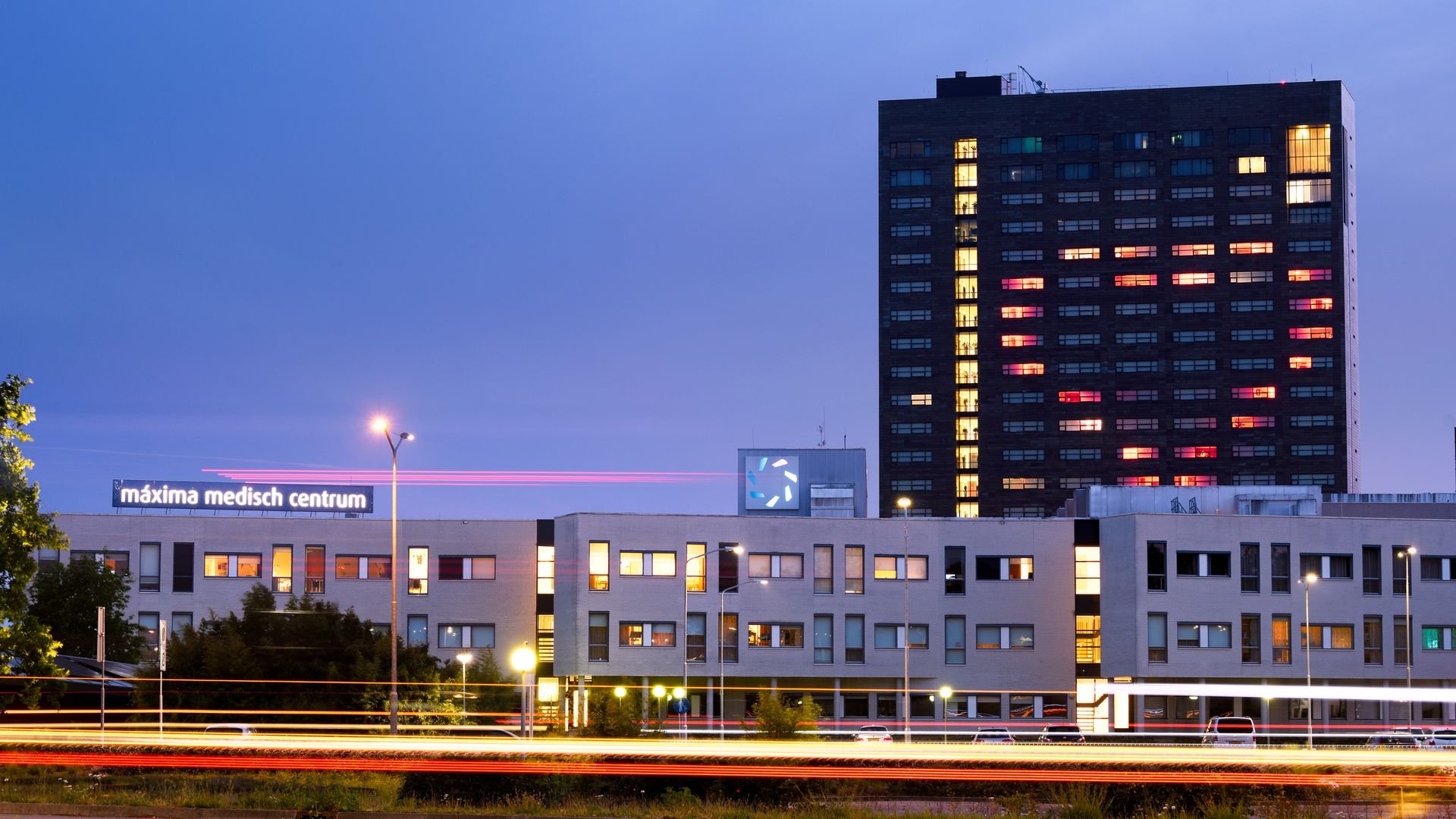 heart made of lights on ASML building heart made of lights on ASML building