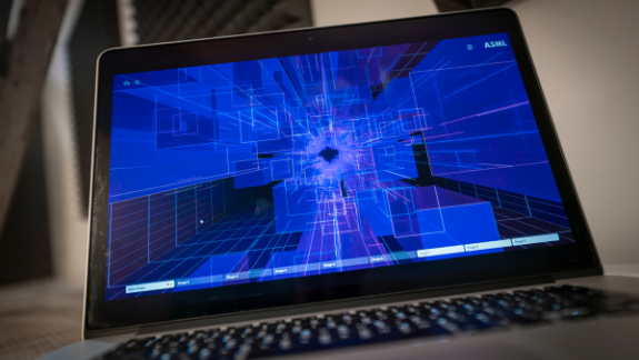 A computer screen entering the virtual environment of the ASML Technology Conference 2020 A computer screen entering the virtual environment of the ASML Technology Conference 2020