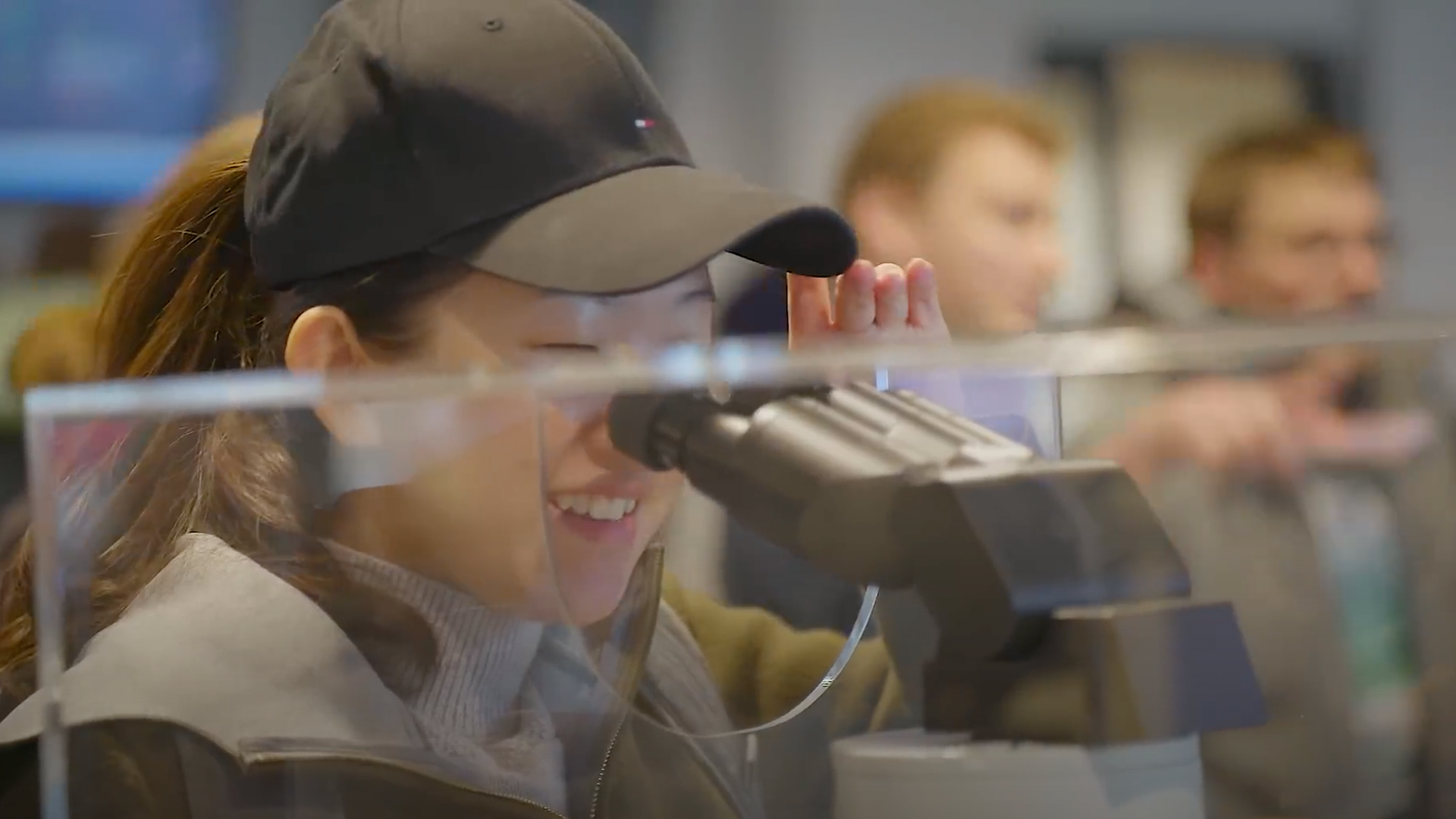 Students from RWTH Aachen view ASML's Guinness World Record-breaking smallest advertisement